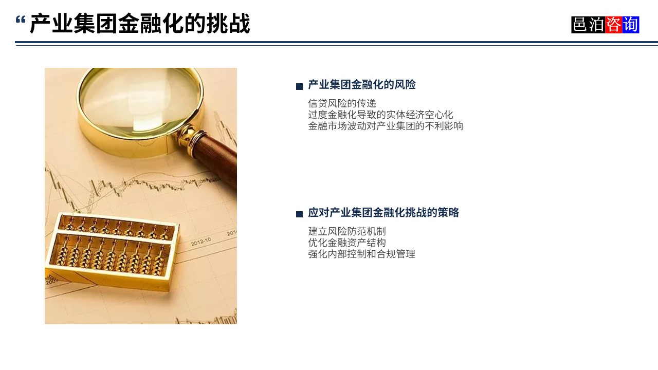 邑泊數(shù)字化智能化技術產業(yè)集團金融化的挑戰(zhàn)