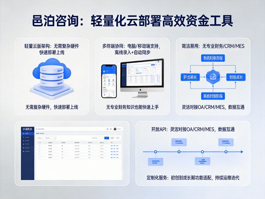 專(zhuān)注財(cái)資一體化的邑泊，資金管理系統(tǒng)整合融資管理功能，一鍵發(fā)起融資申請(qǐng)，提升融資辦理效率。