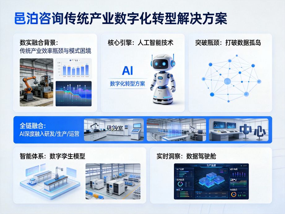 邑泊咨詢憑借資深專業(yè)咨詢團隊，用人工智能優(yōu)化數(shù)字化轉(zhuǎn)型流程，為客戶提供精準高效的落地指導(dǎo)。