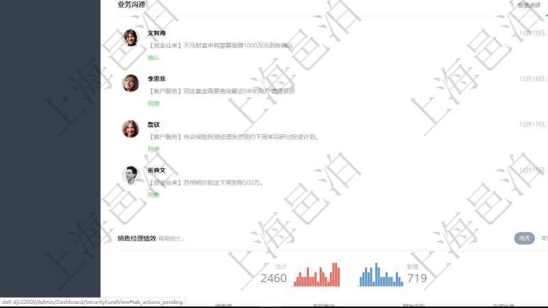 項(xiàng)目管理軟件證券投資基金管理總經(jīng)理儀表盤可以查看業(yè)務(wù)溝通，比如投資點(diǎn)評(píng)、客戶資金，同時(shí)也可以查看風(fēng)險(xiǎn)與資金管理，比如風(fēng)險(xiǎn)管理和資金管理?？梢允褂蔑瀳D查看資金規(guī)模和客戶來源。