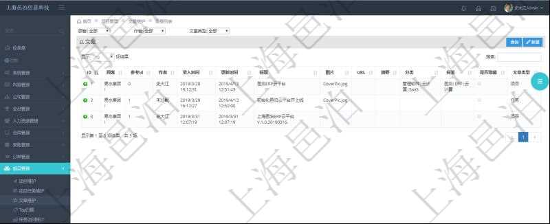 在項目管理軟件里可通過項目管理系統(tǒng)查詢返回文章維護列表信息，比如：參考ID、作者、錄入時間、更新時間、標題、封面圖片、跳轉URL、摘要、分類、標簽、是否隱藏、文章類型等。項目文章提供了一種wiki模式的知識庫，用戶可以簡單快速的建立文章之間的引用鏈接。