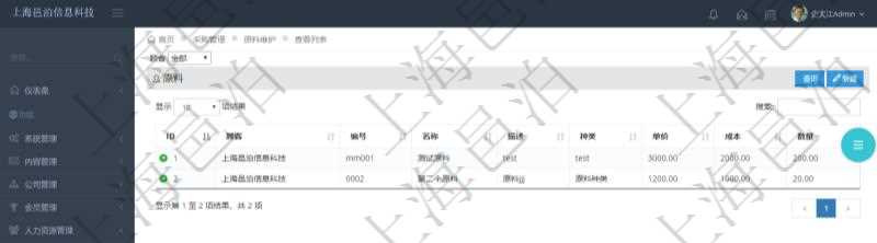 在項(xiàng)目管理軟件里可通過采購管理系統(tǒng)查詢返回采購原料信息，比如：原料編號(hào)、名稱、描述、種類、單價(jià)、成本、數(shù)量等。