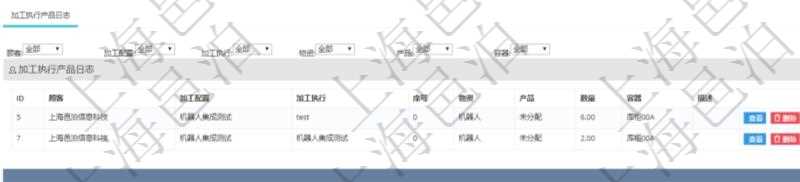 在項目管理軟件MES生產(chǎn)制造管理系統(tǒng)中查詢加工執(zhí)行產(chǎn)品日志返回的明細(xì)信息有：產(chǎn)品配置、加工配置、加工執(zhí)行、序號、物資、產(chǎn)品、數(shù)量、容器、描述。同時還會返回關(guān)聯(lián)的加工執(zhí)行產(chǎn)品日志：加工配置、加工執(zhí)行、序號、物資、產(chǎn)品、數(shù)量、容器、描述。